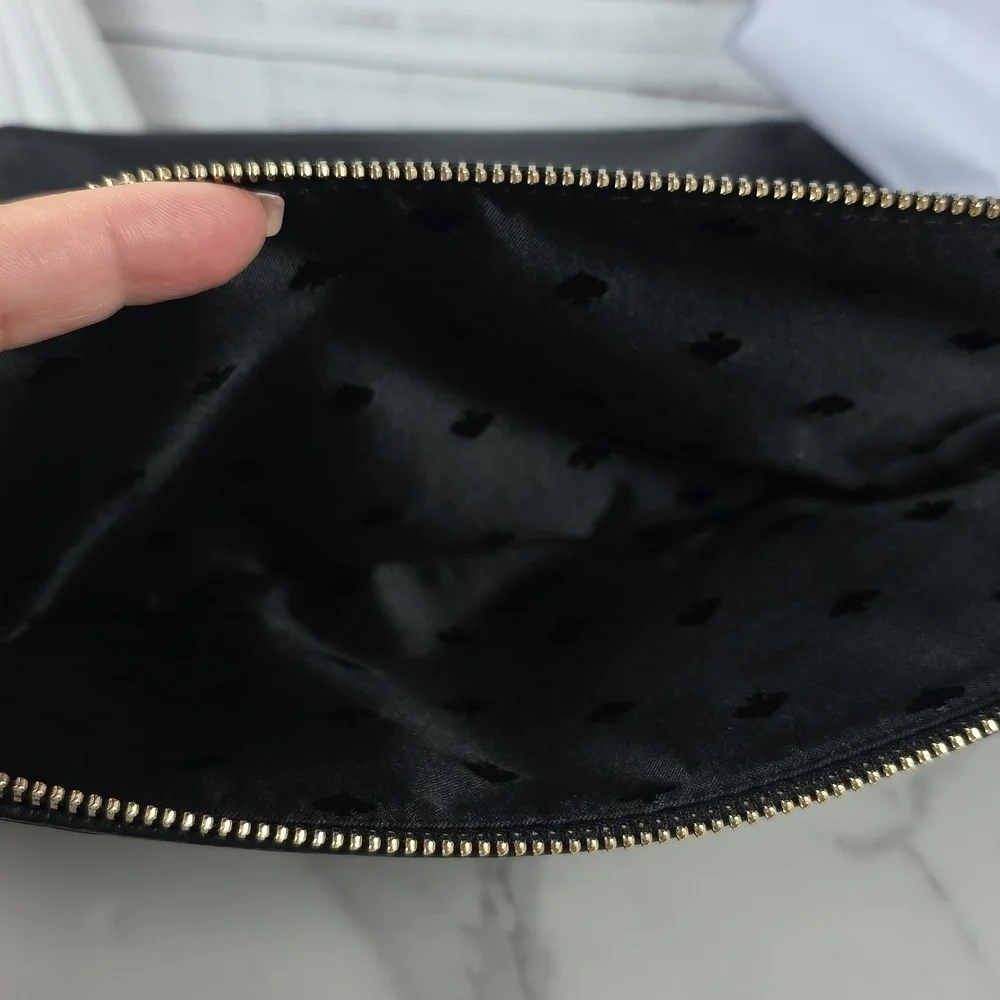 KATE SPADE BLACK‎ PEBBLED LEATHER FLAP SHOULDER CRPSSBODY BAG GUC